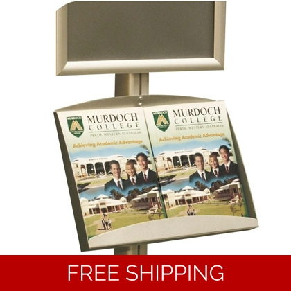 Freestanding Brochure Display Shelf